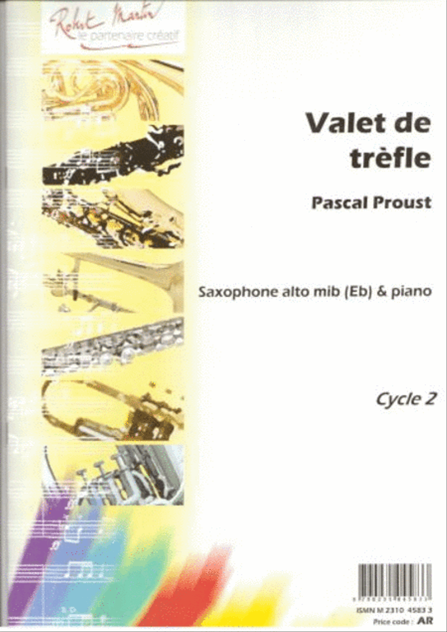Valet de trêfle, pour saxophone Piano Accompaniment scores gallery preview page 1