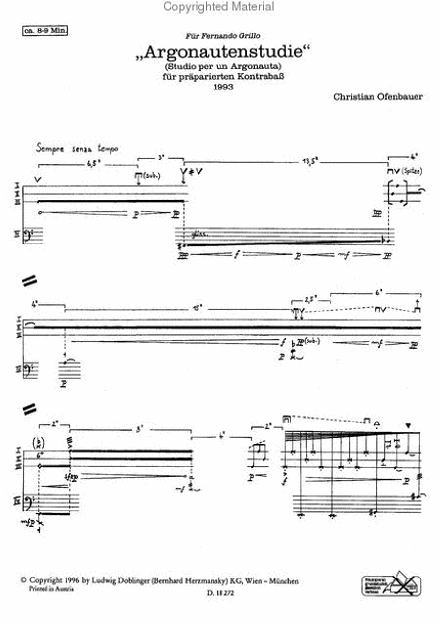 Argonautenstudie Double Bass scores gallery preview page 2