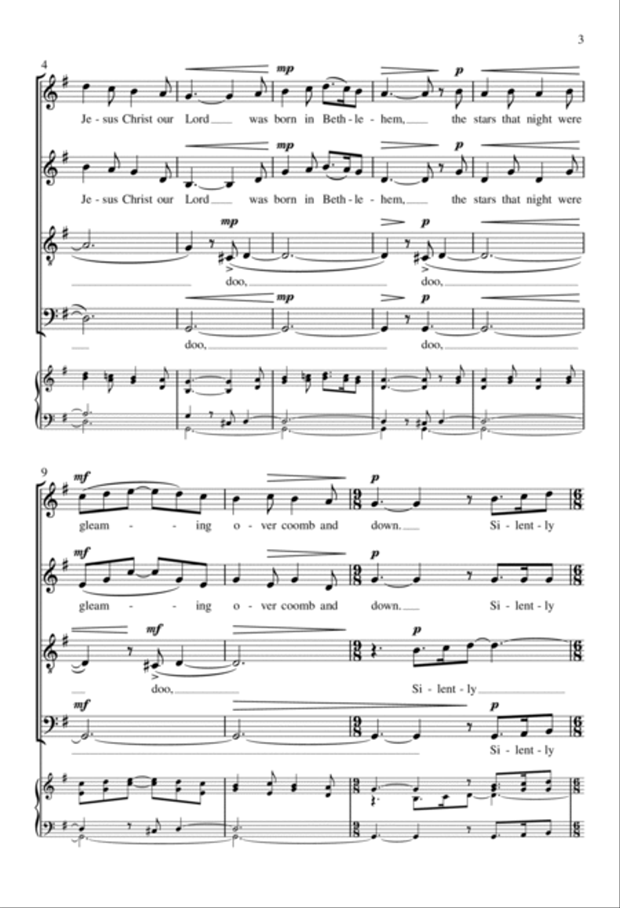 Carol of the Bagpipers Carol of the Bagpipers 4-Part scores gallery preview page 2