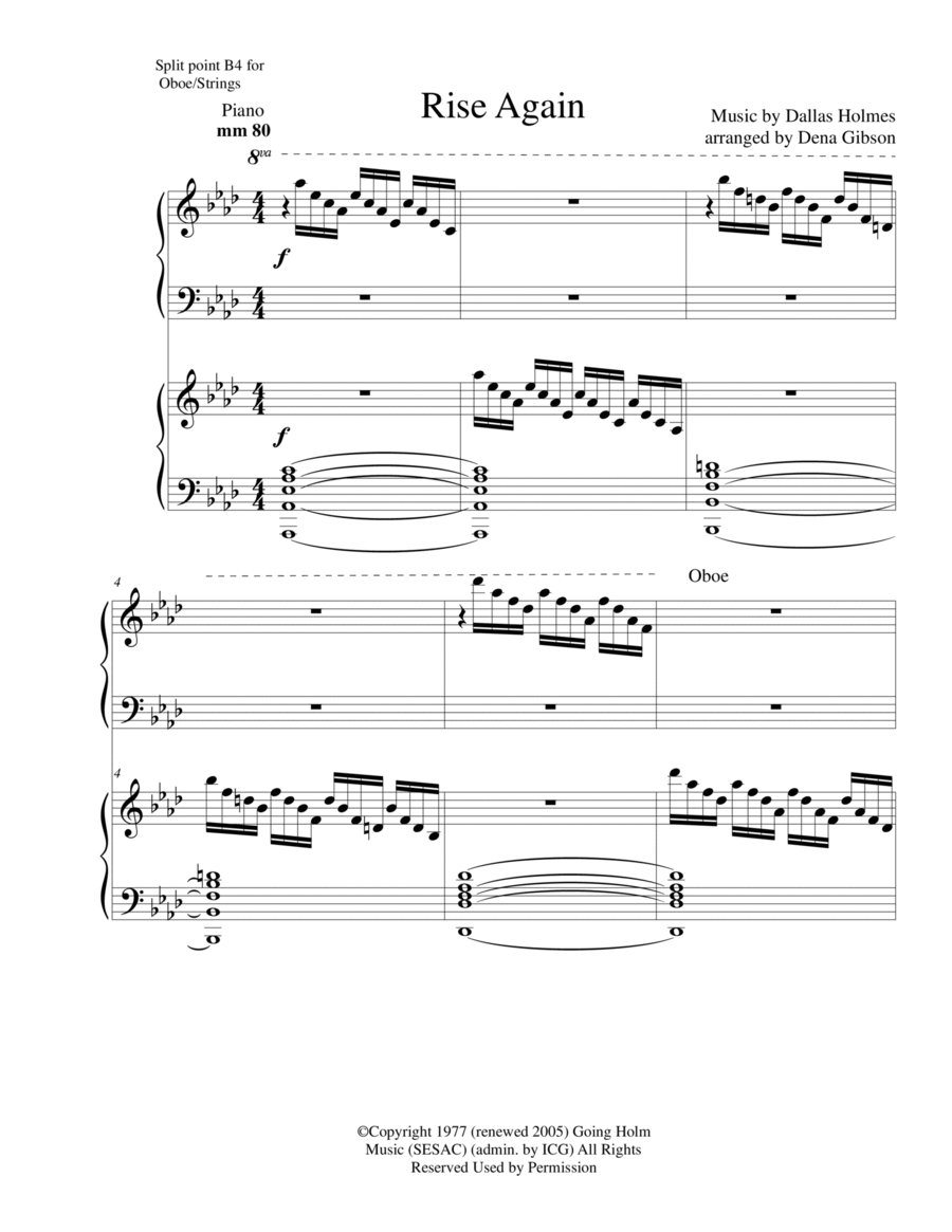 Rise Again Piano scores gallery preview page 1