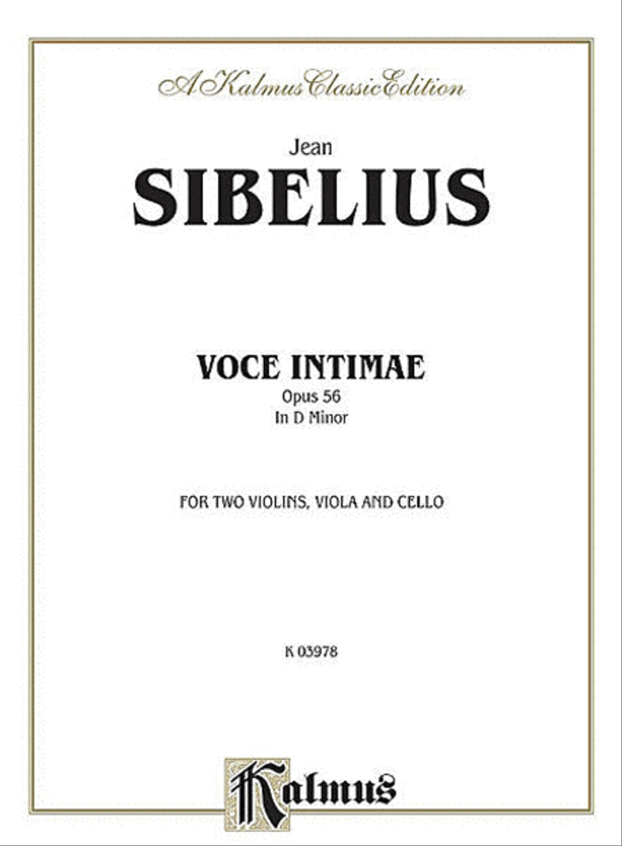 Voces Intimae in D Minor, Op. 56 String Quartet scores gallery preview page 1