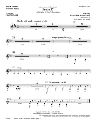 Psalm 27 - Bass Clarinet (sub. Tuba)