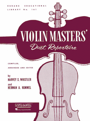 Book cover for Violin Masters' Duet Repertoire