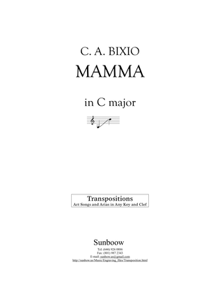 C. A. Bixio: MAMMA (transposed to C Major)
