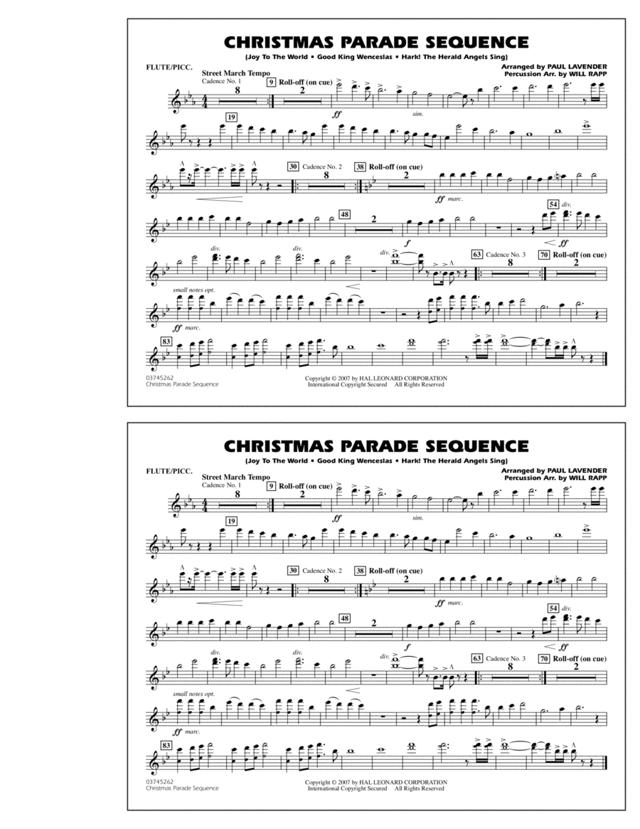 Christmas Parade Sequence - Flute/Piccolo