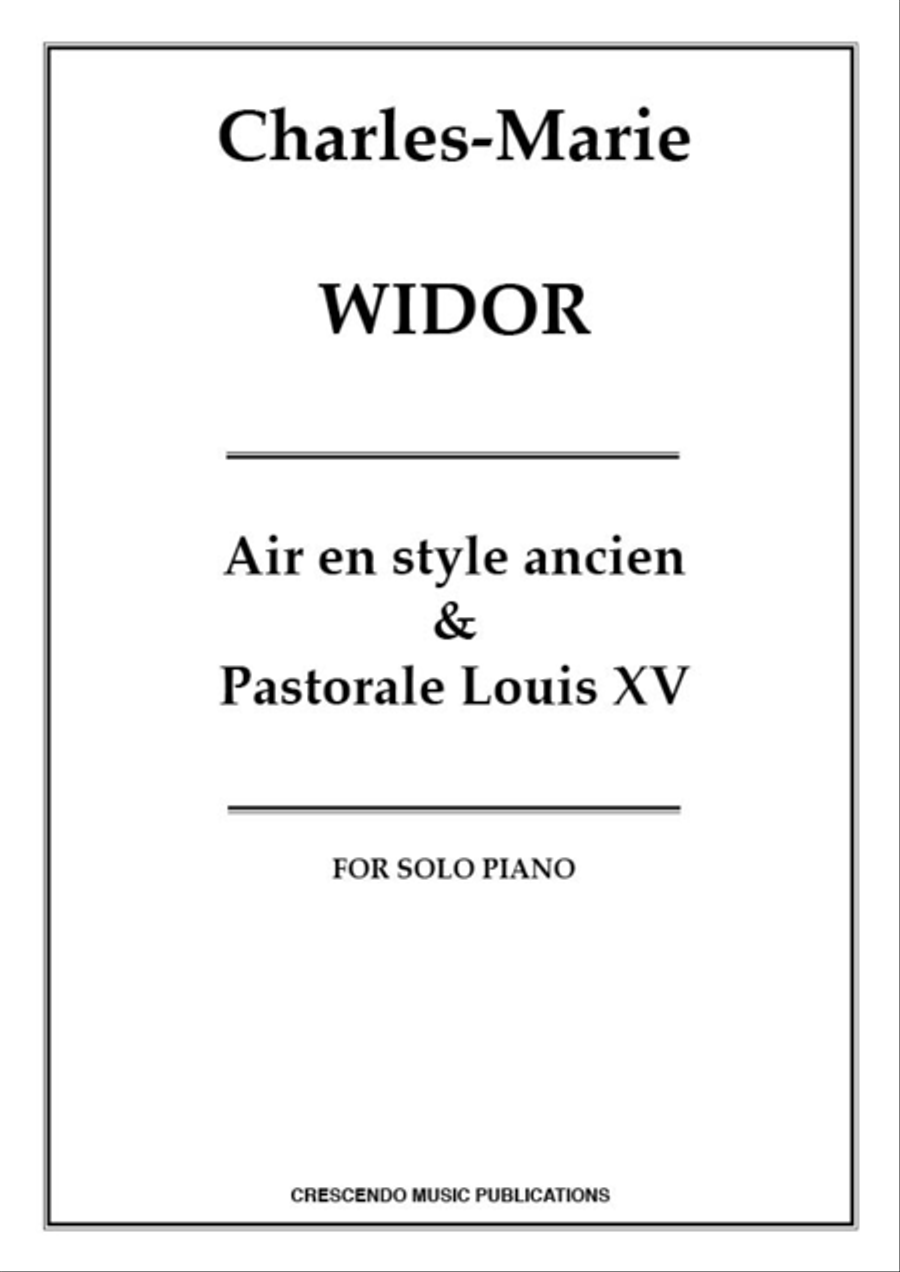 Air en style ancien & Pastorale Louis XV Piano Solo scores gallery preview page 1