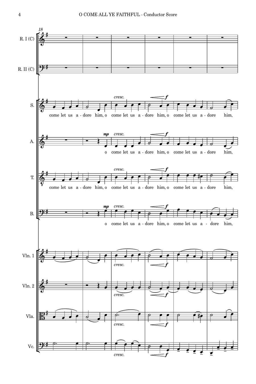 O Come, O Come, Emmanuel – SATB, String 4tet and flexible woodwind – Score and parts SATB scores gallery preview page 4
