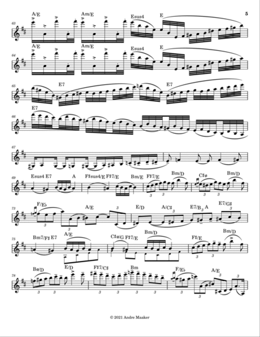 P.I.Tchaikovsky - Violin Concerto in D, op. 35 (I - allegro moderato) - lead sheet Violin Solo scores gallery preview page 5