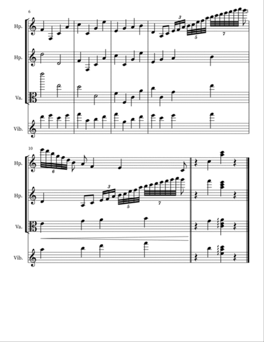 Z 185 for harps, viola section, vibraphone Viola scores gallery preview page 3