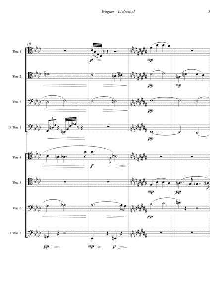 Liebestod from Tristan and Isolde for 8-part Trombone Ensemble
