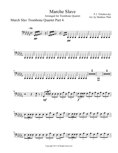 March Slave Trombone Quartet Part 4