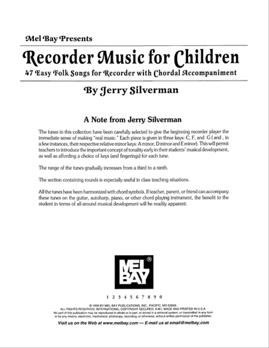 Recorder Music for Children Recorder scores gallery preview page 2