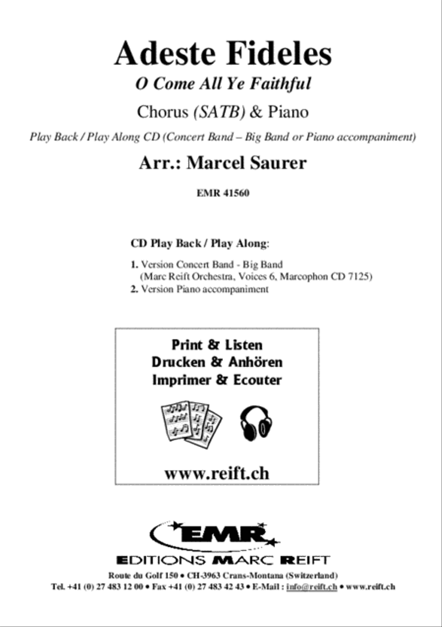 Adeste Fideles 4-Part scores gallery preview page 2