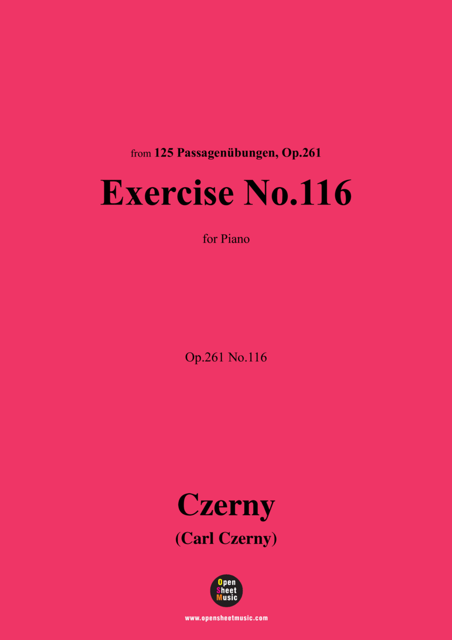 C. Czerny-Exercise No.116,Op.261 No.116 Piano Method scores gallery preview page 1