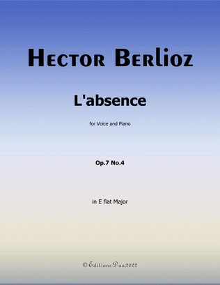 L'absence, by Berlioz, in E flat Major