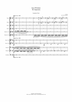Book cover for Bizet: Jeux D'Enfants (Children's Games) III. Impromptu (Le Toupie) - symphonic wind