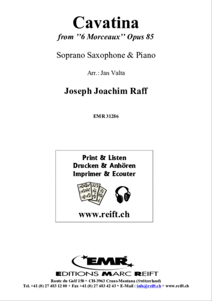 Cavatina Cavatina Soprano Saxophone scores gallery preview page 2