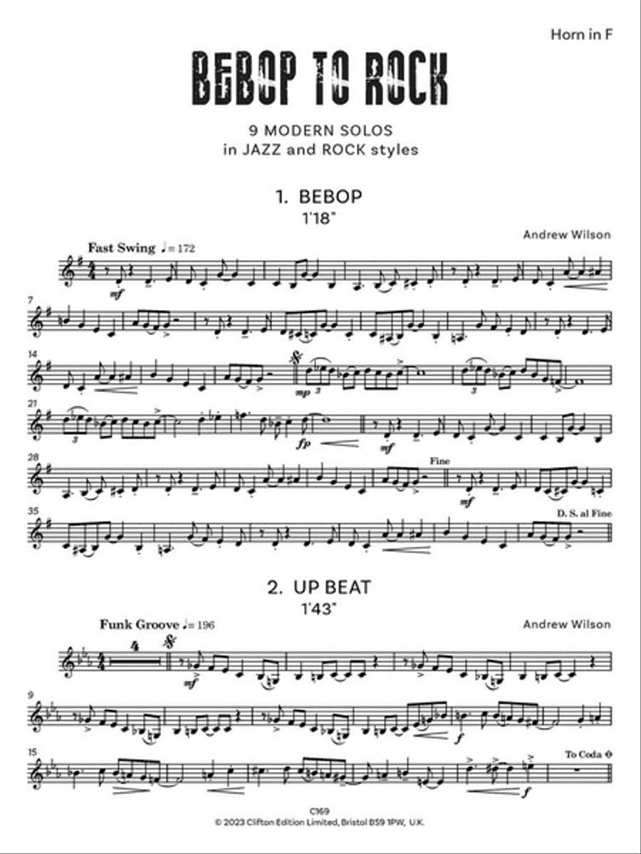 Bebop to Rock Horn Piano Accompaniment scores gallery preview page 3