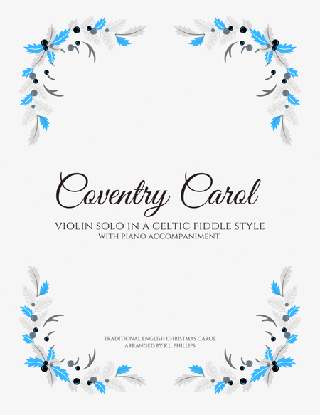 Coventry Carol - Violin Solo in a Celtic Fiddle Style (with Piano Accompaniment) image number null