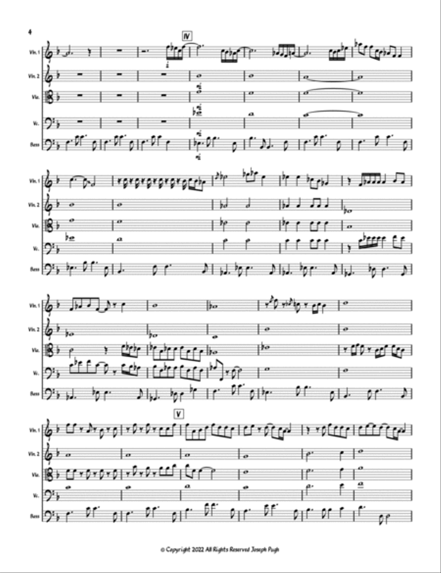 Rikki Don't Lose That Number String Quintet scores gallery preview page 4