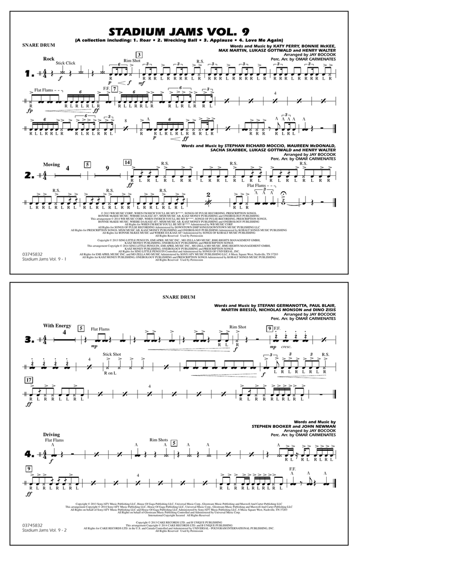 Stadium Jams - Volume 9 - Snare Drum
