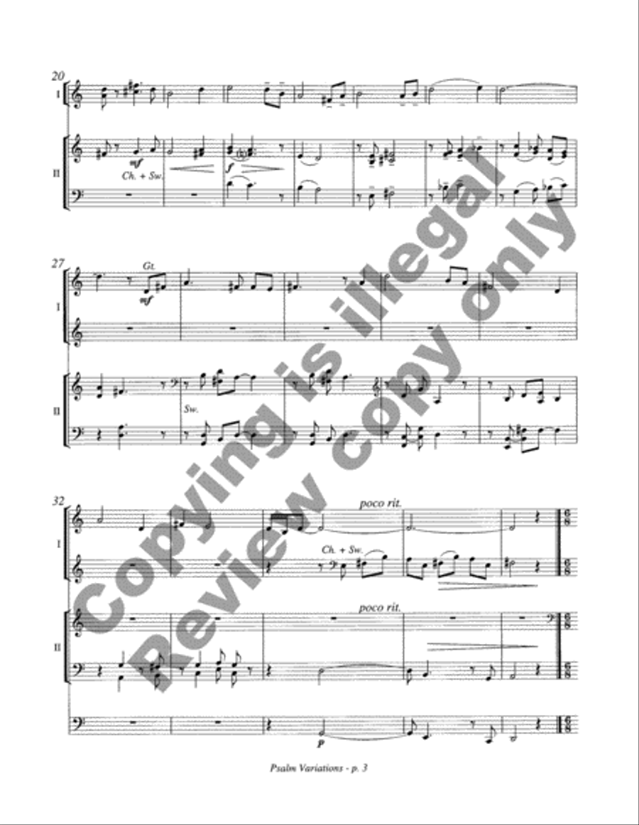 Psalm Variations Organ scores gallery preview page 4