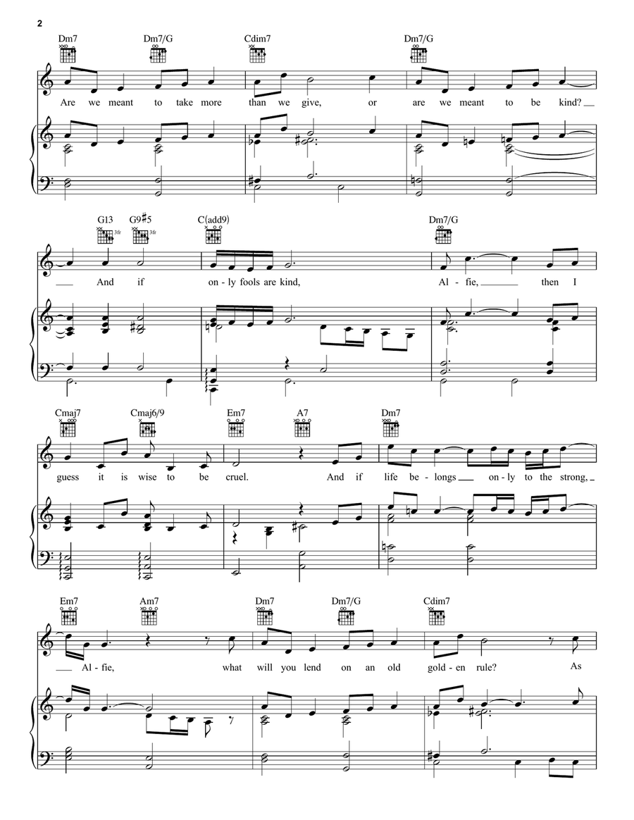 Alfie Acoustic Guitar scores gallery preview page 2