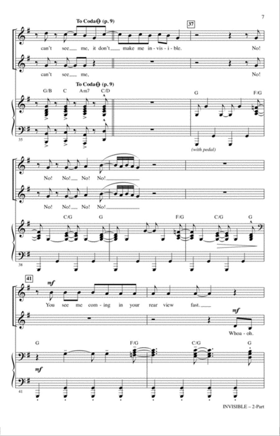 Invisible (arr. Ed Lojeski) 2-Part scores gallery preview page 6