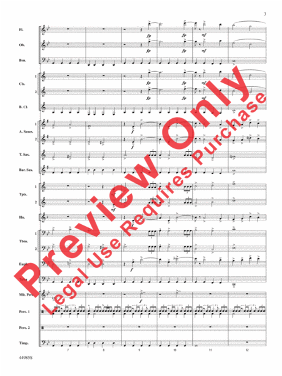 Pursuit of the Centaur Concert Band scores gallery preview page 4