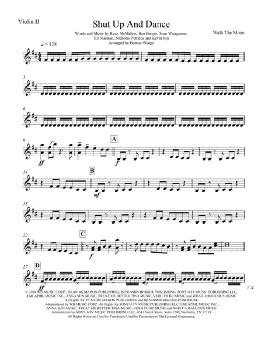 Shut Up And Dance Shut Up And Dance String Quartet scores gallery preview page 3