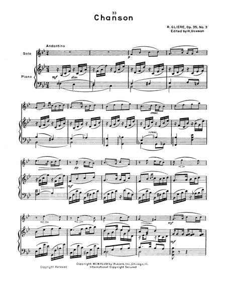 Free Berceuse Op. 3, No. 2 by A. Spendiarov sheet music