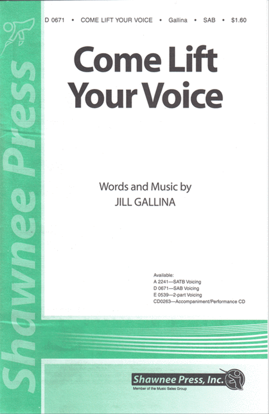 Come Lift Your Voice 3-Part scores gallery preview page 1
