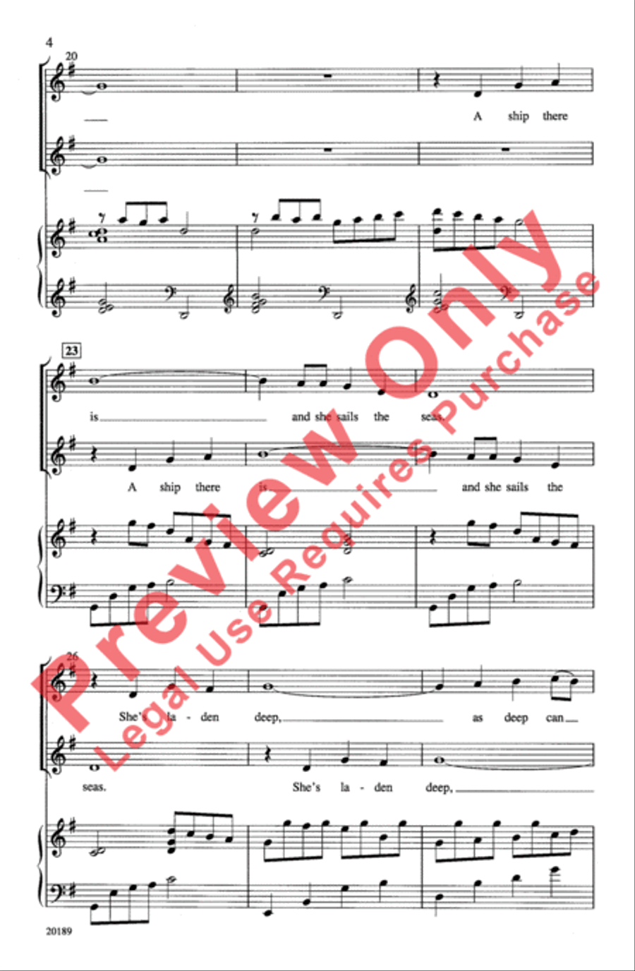 The Water Is Wide Women's Choir scores gallery preview page 4