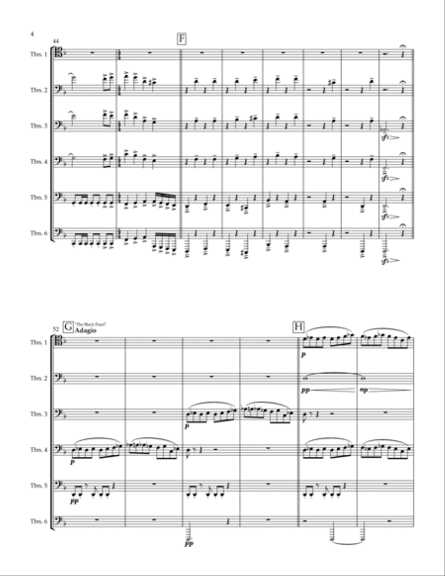 Pirates Of The Caribbean Brass Ensemble scores gallery preview page 4