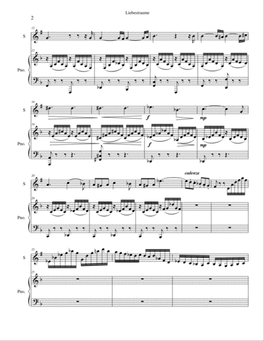 Liebestraume Liebestraume Tenor Saxophone scores gallery preview page 2