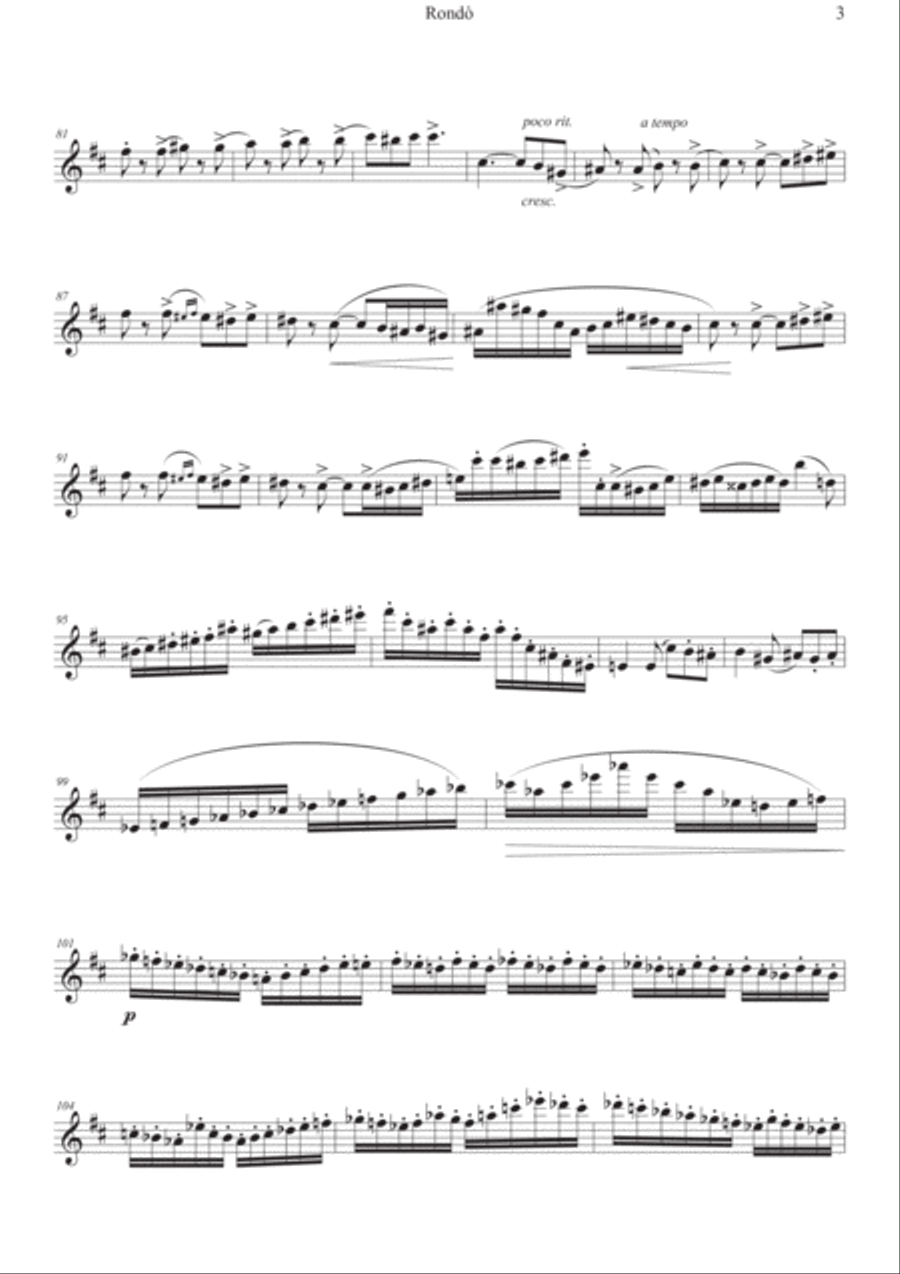 Rondò, Edouard Lalo Symphonie Espagnole Flute Solo scores gallery preview page 3