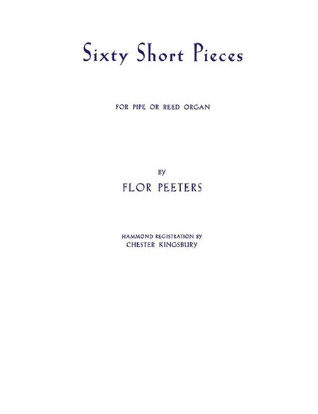 Sixty Short Pieces
