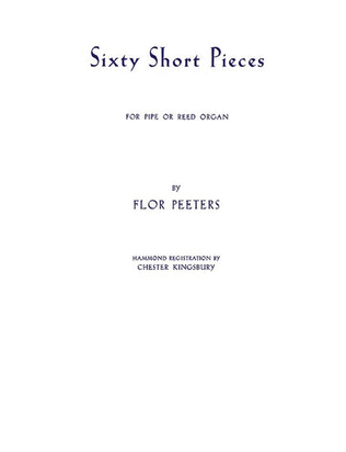 Book cover for Sixty Short Pieces