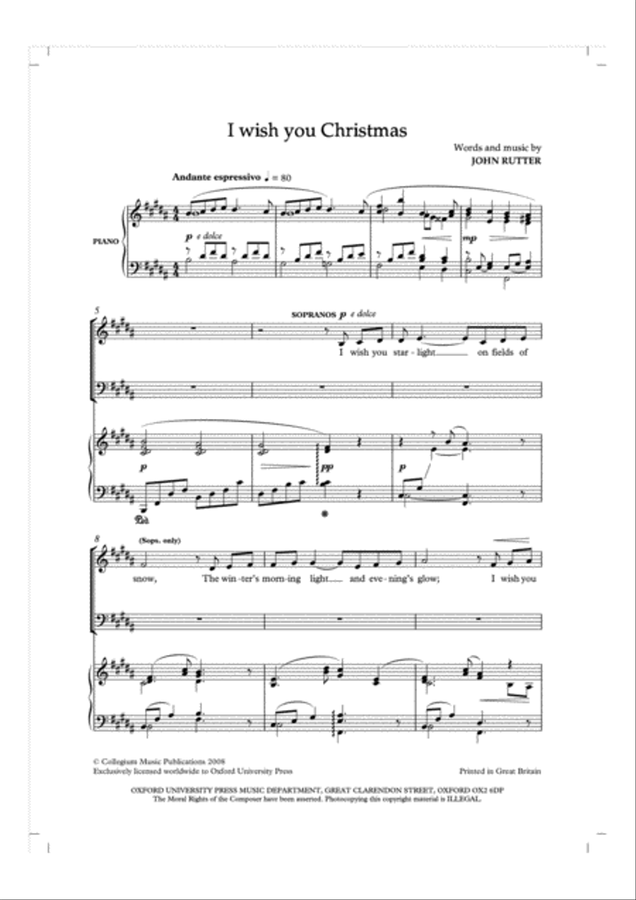 I wish you Christmas 4-Part scores gallery preview page 4