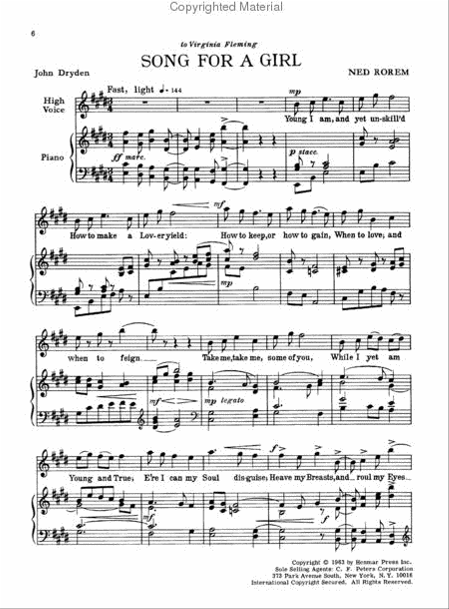 Six Songs for High Voice Six Songs for High Voice High Voice scores gallery preview page 3