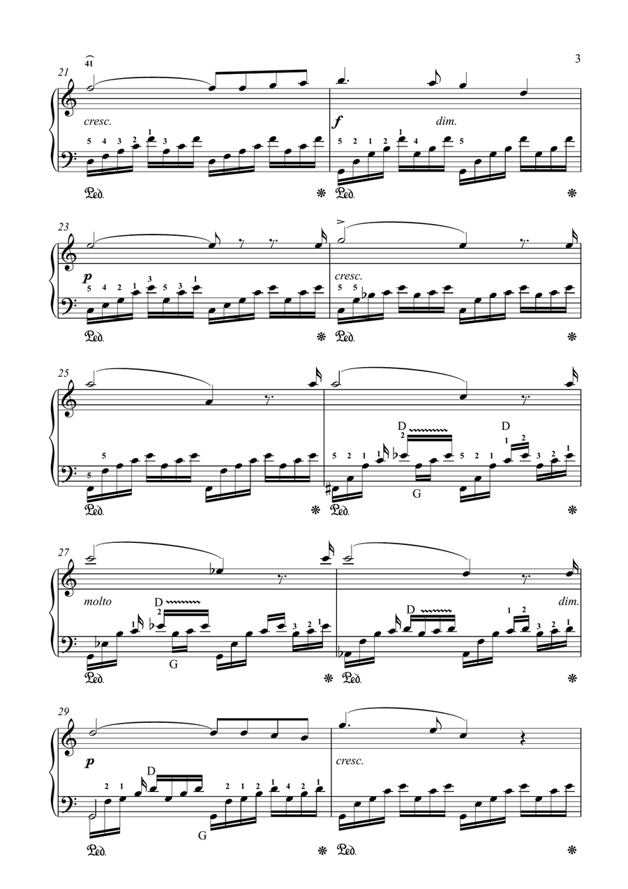 Ave Maria (Bach / Gounod) for piano Piano Solo scores gallery preview page 3