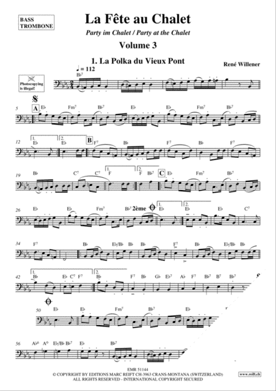 La Fete au Chalet Volume 3 Trombone scores gallery preview page 3