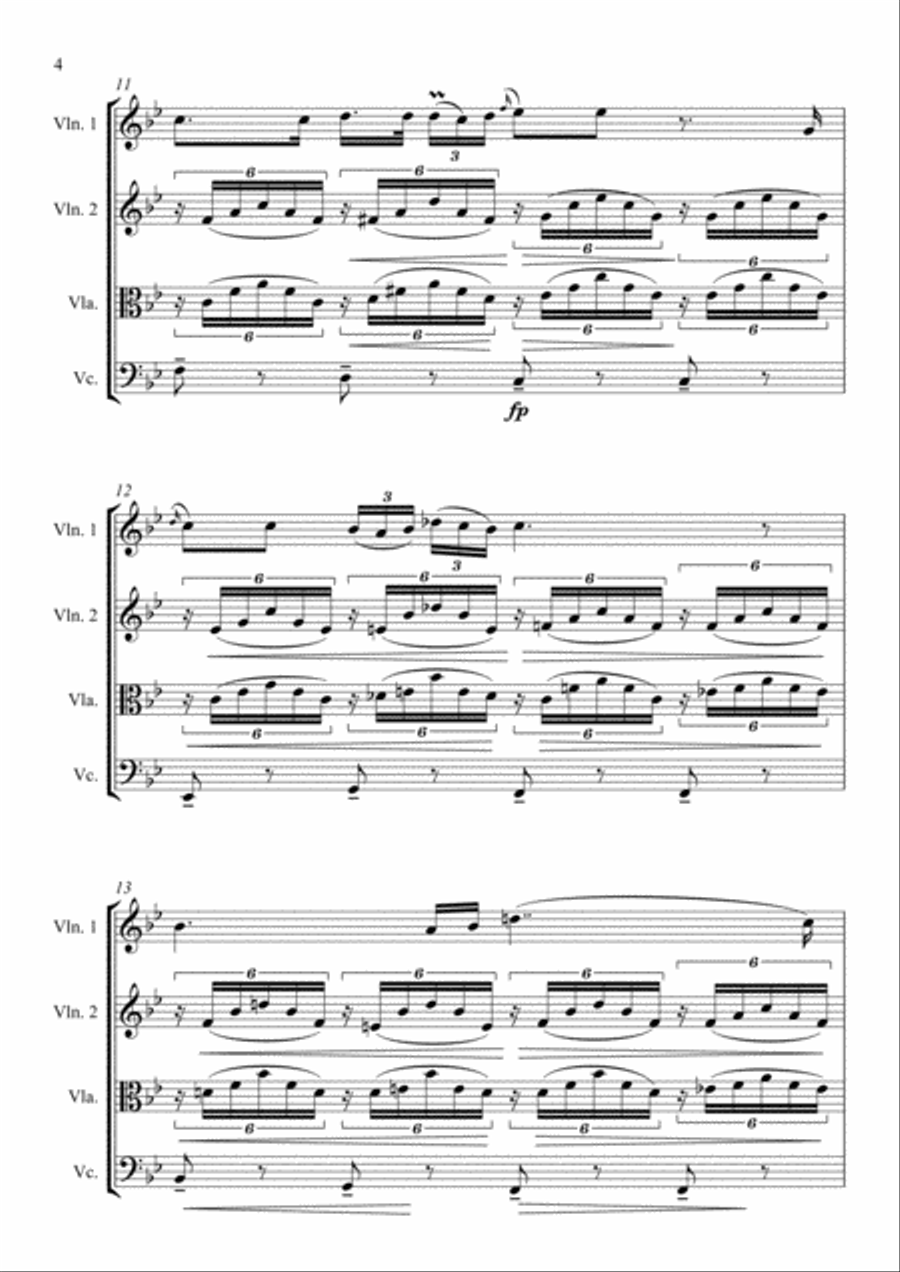 Franz Schubert - Ave Maria String Quartet scores gallery preview page 4