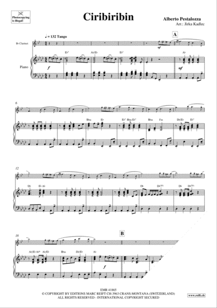 Ciribiribin Clarinet Solo scores gallery preview page 3
