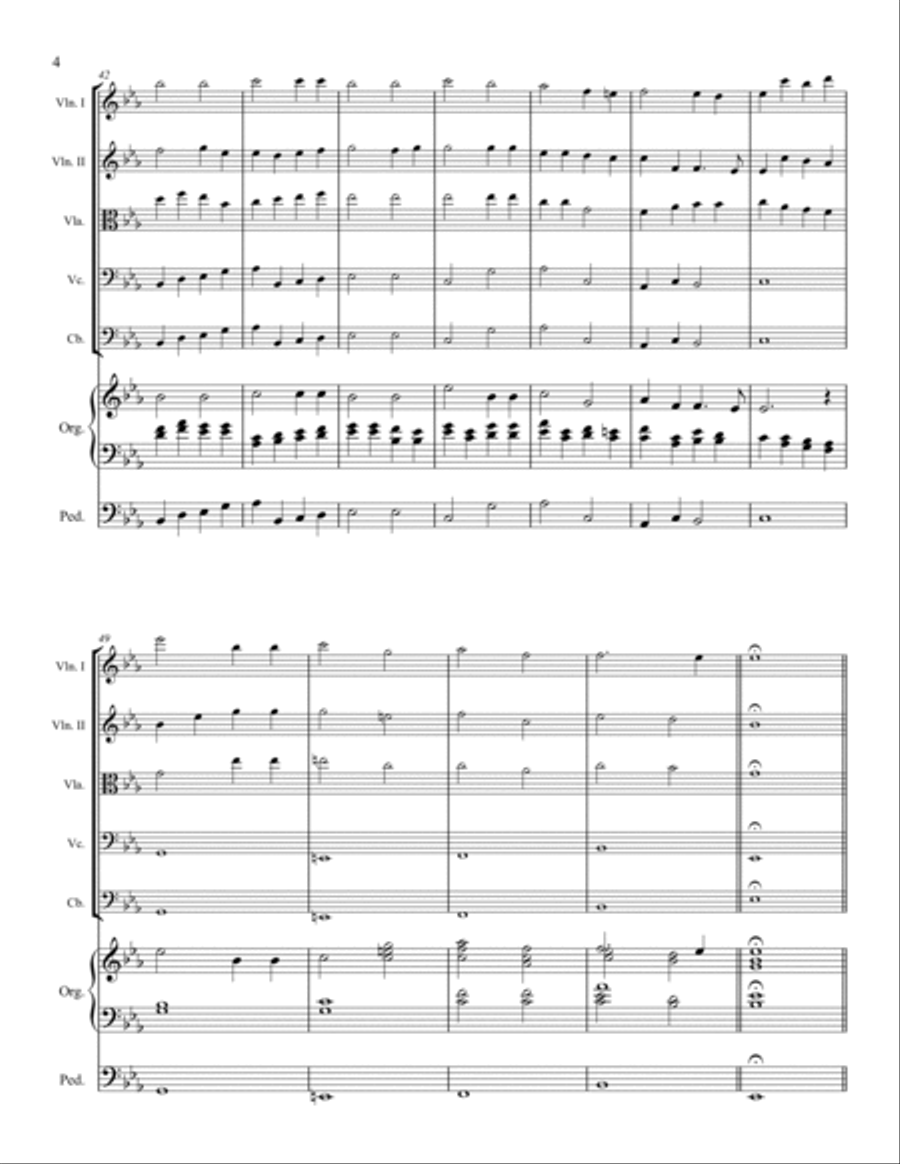 Holy, Holy, Holy - String Quartet and Organ String Quartet scores gallery preview page 5