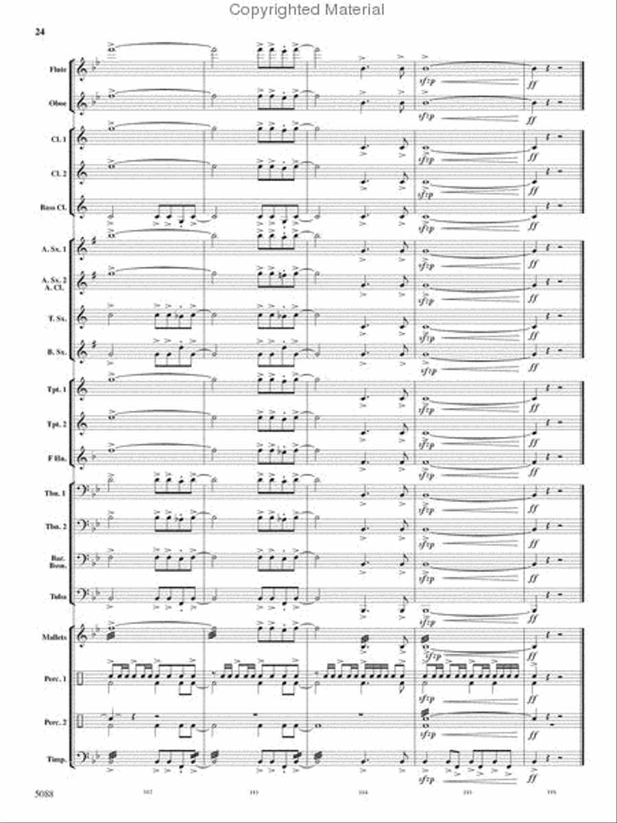 Stone Mountain Fantasy Stone Mountain Fantasy Concert Band scores gallery preview page 24