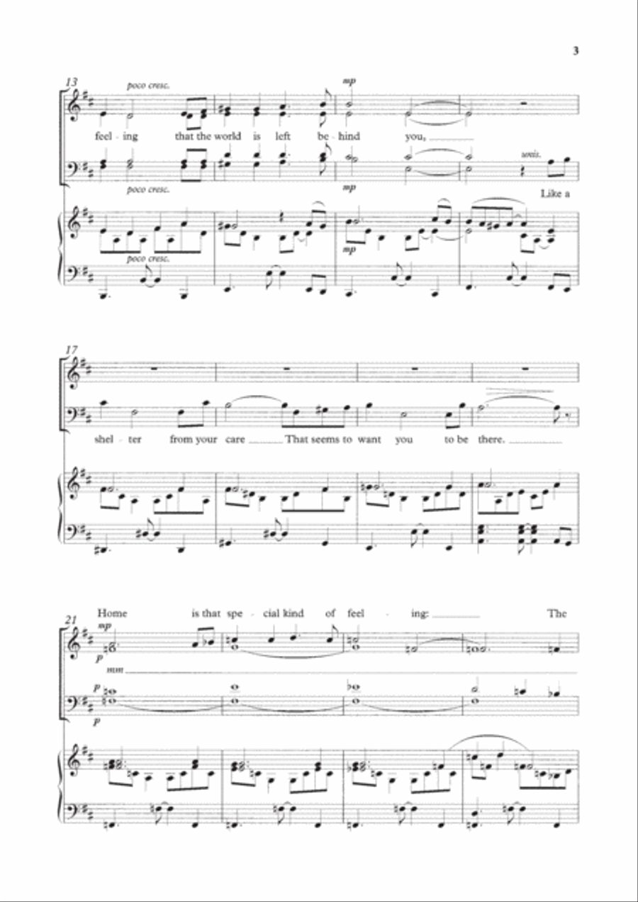 Home is a special kind of feeling 4-Part scores gallery preview page 3