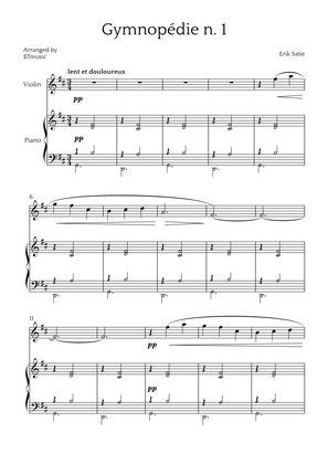 Gymnopédie N.1 - Violin and Piano