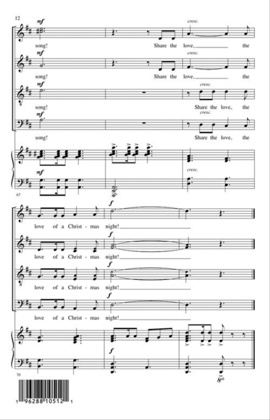 The Love of a Christmas Night 4-Part scores gallery preview page 5
