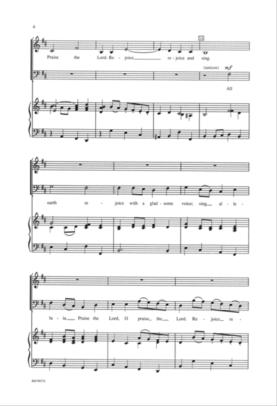 All Earth Rejoice with a Gladsome Voice Choir scores gallery preview page 2